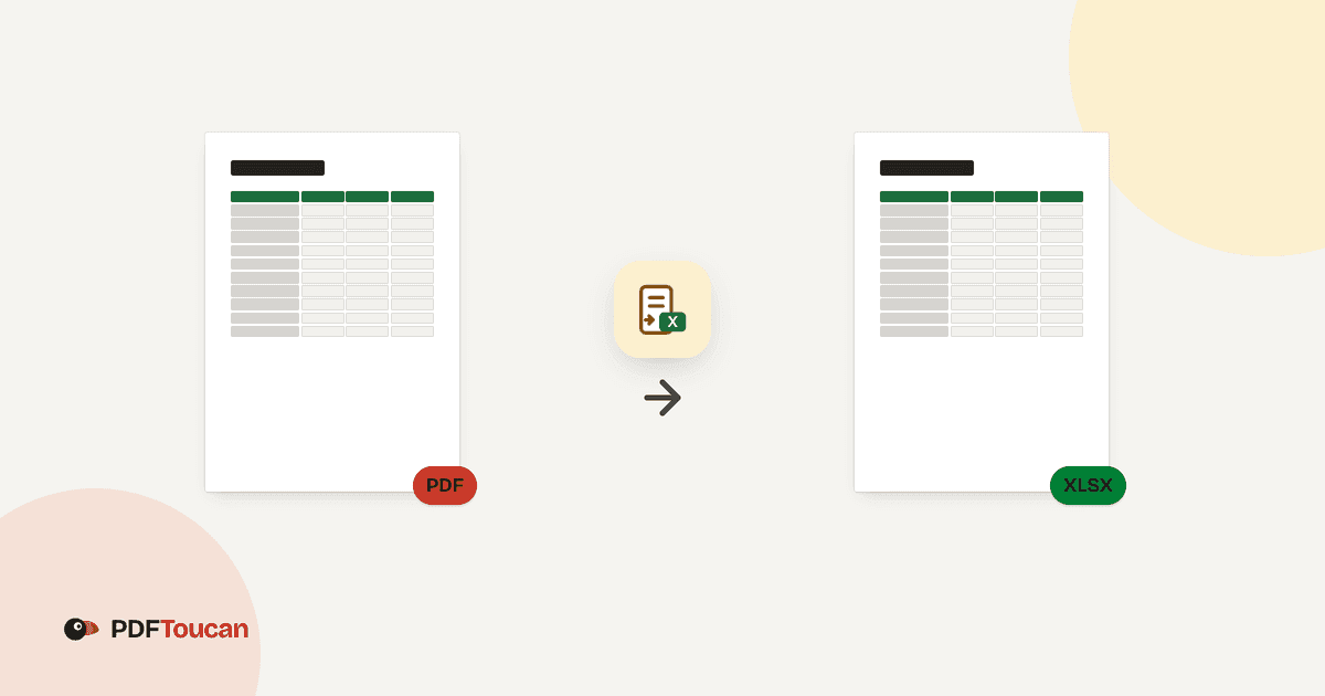 PDF to Excel